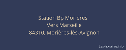 Station Bp Morieres
