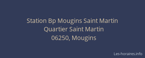 Station Bp Mougins Saint Martin