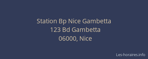 Station Bp Nice Gambetta