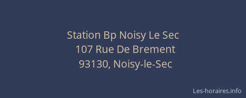 Station Bp Noisy Le Sec