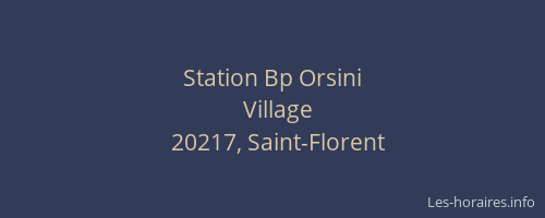 Station Bp Orsini