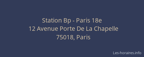 Station Bp - Paris 18e