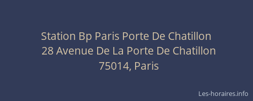 Station Bp Paris Porte De Chatillon