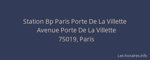 Station Bp Paris Porte De La Villette