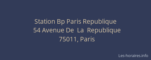 Station Bp Paris Republique