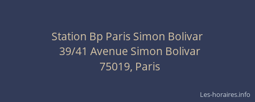 Station Bp Paris Simon Bolivar