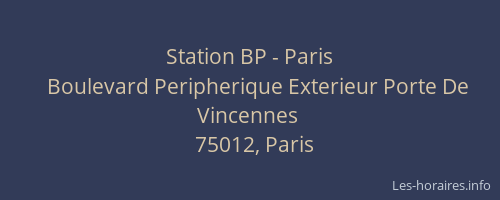 Station BP - Paris