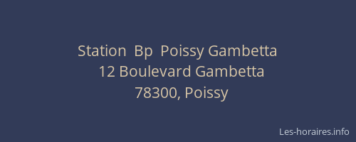 Station  Bp  Poissy Gambetta