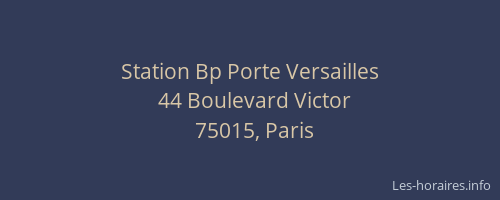 Station Bp Porte Versailles