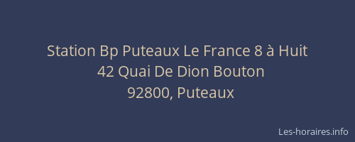 Station Bp Puteaux Le France 8 à Huit
