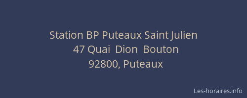 Station BP Puteaux Saint Julien