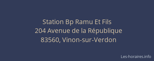 Station Bp Ramu Et Fils