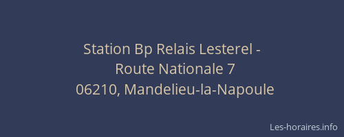 Station Bp Relais Lesterel -