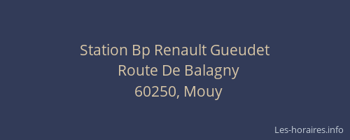 Station Bp Renault Gueudet