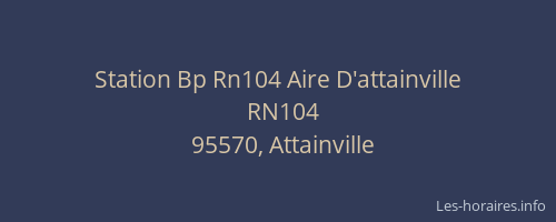 Station Bp Rn104 Aire D'attainville
