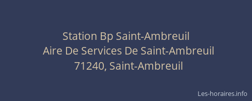 Station Bp Saint-Ambreuil