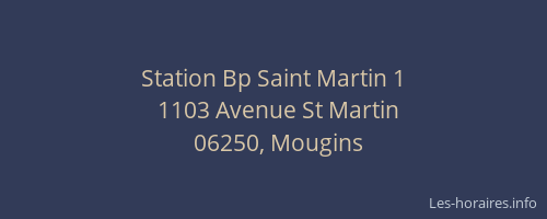Station Bp Saint Martin 1