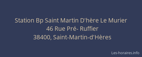 Station Bp Saint Martin D'h&egrave;re Le Murier