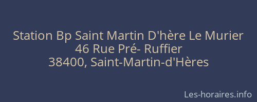Station Bp Saint Martin D'hère Le Murier