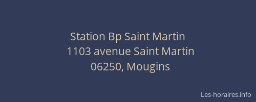 Station Bp Saint Martin