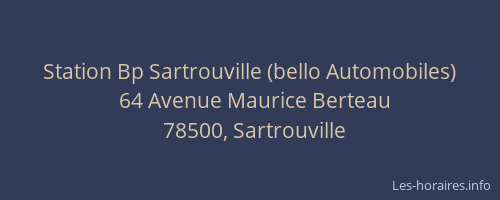 Station Bp Sartrouville (bello Automobiles)