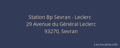 Station Bp Sevran - Leclerc
