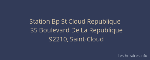 Station Bp St Cloud Republique