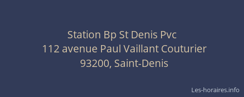 Station Bp St Denis Pvc