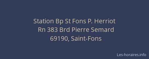 Station Bp St Fons P. Herriot