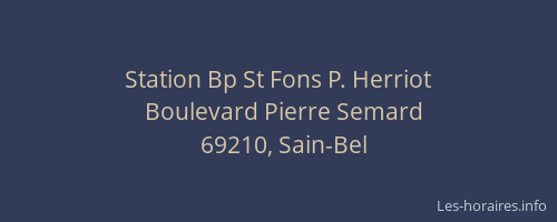 Station Bp St Fons P. Herriot