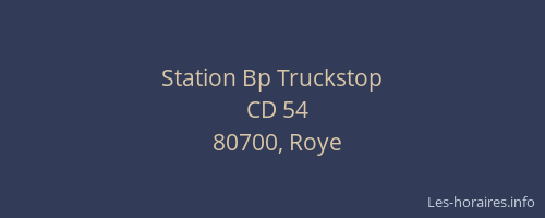 Station Bp Truckstop