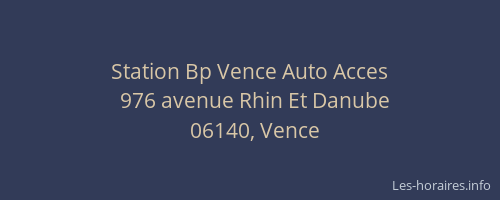 Station Bp Vence Auto Acces