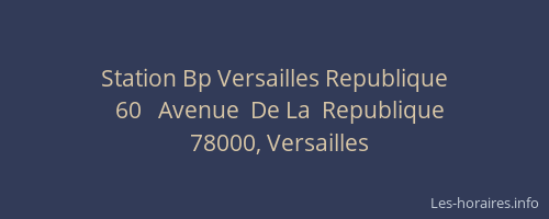 Station Bp Versailles Republique
