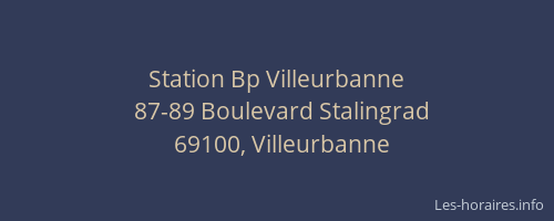 Station Bp Villeurbanne