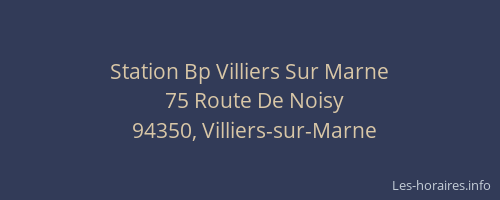 Station Bp Villiers Sur Marne