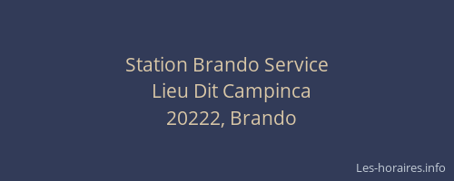 Station Brando Service