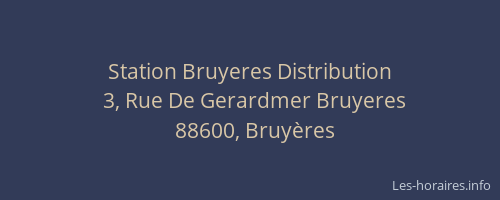 Station Bruyeres Distribution