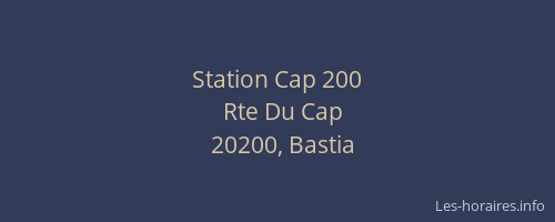 Station Cap 200