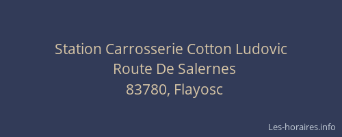Station Carrosserie Cotton Ludovic
