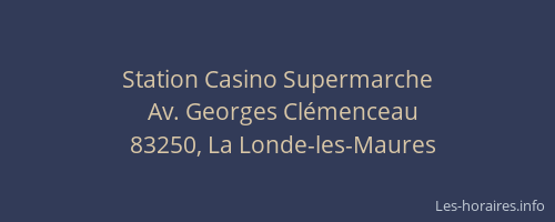 Station Casino Supermarche