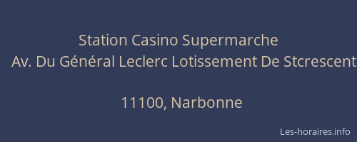 Station Casino Supermarche