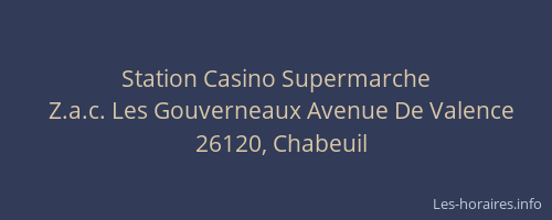 Station Casino Supermarche
