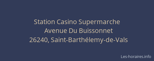 Station Casino Supermarche