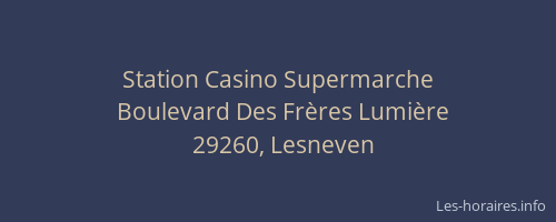 Station Casino Supermarche