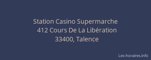 Station Casino Supermarche