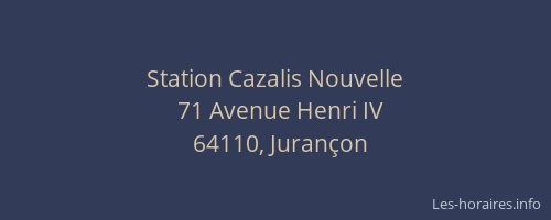 Station Cazalis Nouvelle