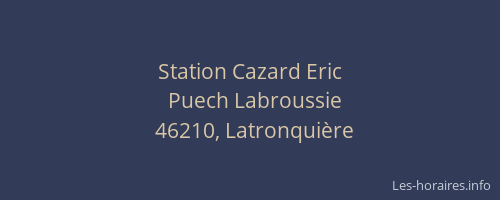 Station Cazard Eric
