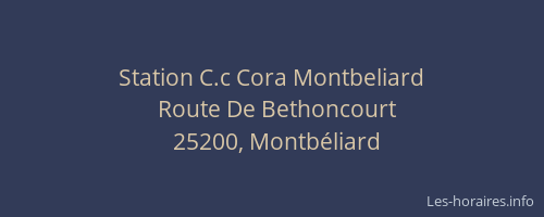 Station C.c Cora Montbeliard
