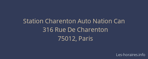 Station Charenton Auto Nation Can