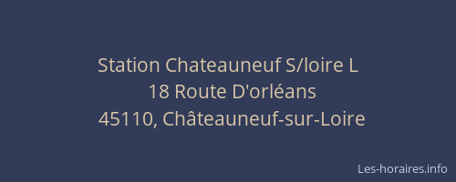 Station Chateauneuf S/loire L